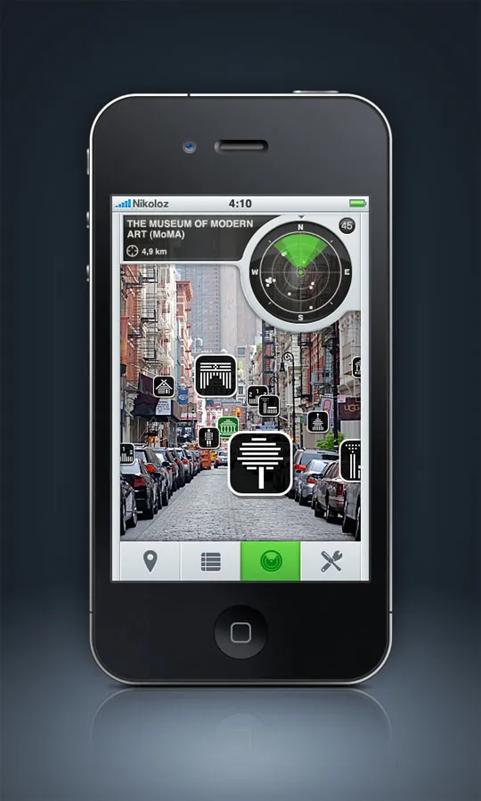 iphone app user interface