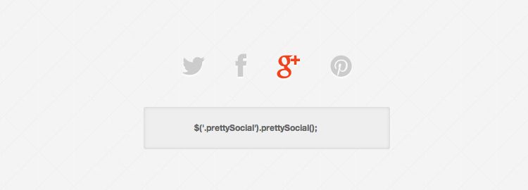 jQuery prettySocial - A custom sharing button plugin