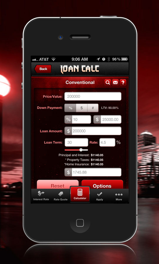 iphone app user interface