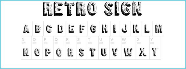 Retro Sign - Chunky & 3d Free Font