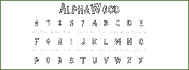 Alpha Wood - Chunky & 3d Free Font