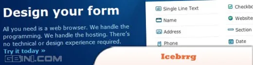 10款AJAX/CSS/HTML的在线表单生成器 gbin1.com