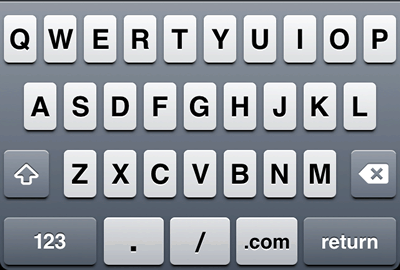 iPhone web keyboard