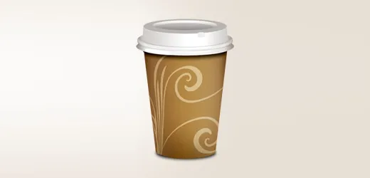 How To Design a Realistic Takeout Coffee Icon