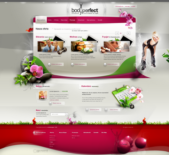 body perfection webpage template