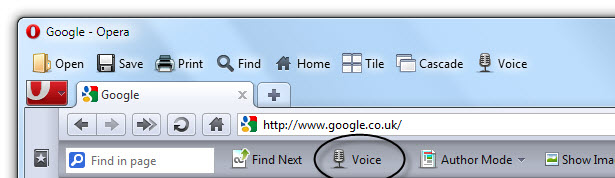 The Opera browsers built in screen reader.