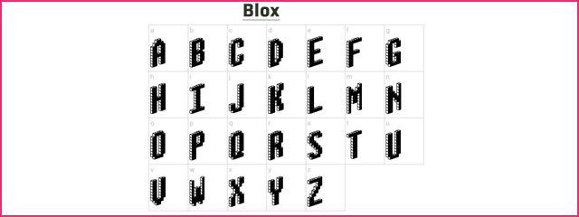 Blox - Chunky & 3d Free Font