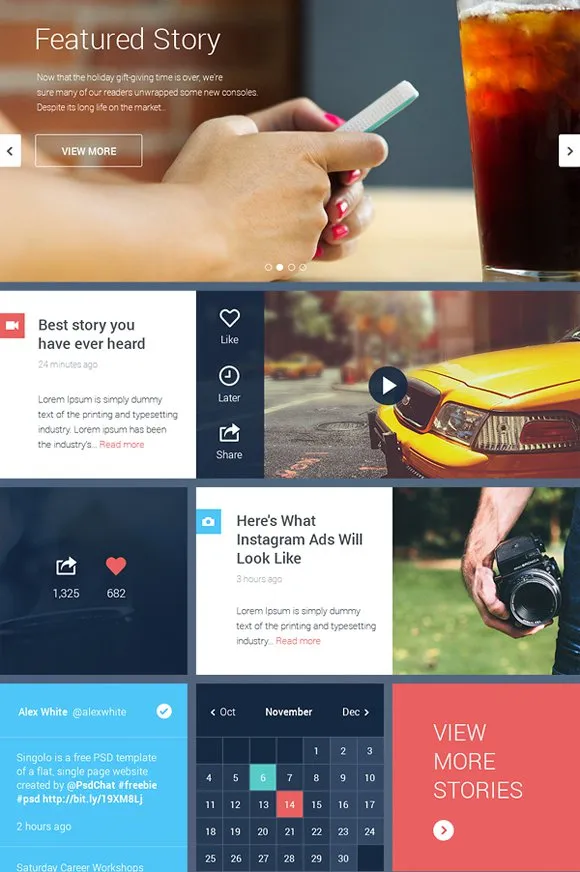 20 Fresh Flat UI Designs Free to Download