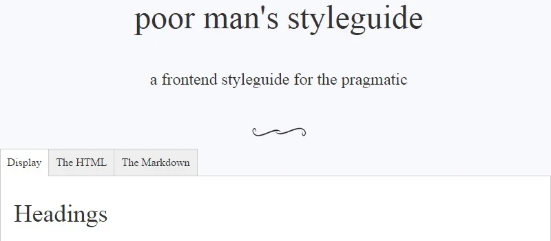 Poor Man's Styleguide