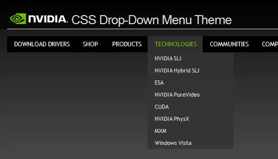 Free CSS Drop-Down Menu Framework