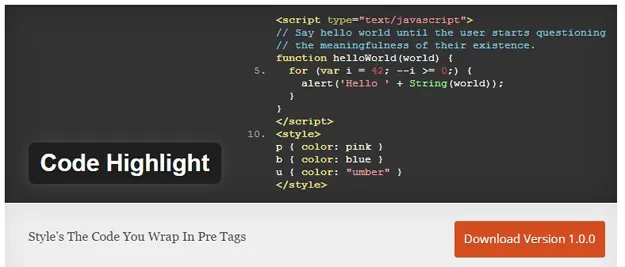 code highlight