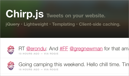 Chirp.js: Tweets on your website