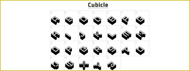 Cubicle - Chunky & 3d Free Font