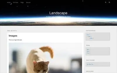 default hexo theme: landscape