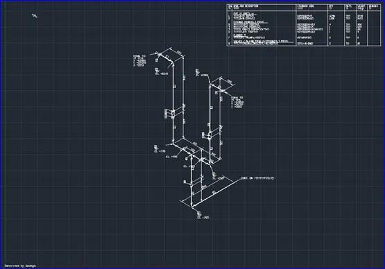 Piping Isometric generated by IsoAlgo