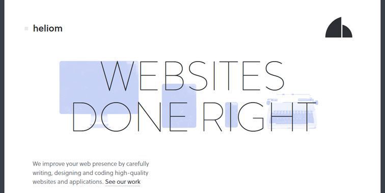 Heliom homepage clean modern responsive web inspiration