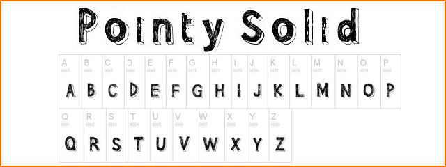 Pointy Solid - Chunky & 3d Free Font