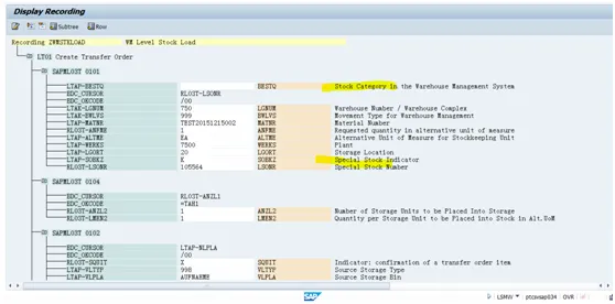 SAP WM 可以在同一个LSMW程序中批量导入普通库存以及特殊库存 - 独行侠客 - 风一样的男子