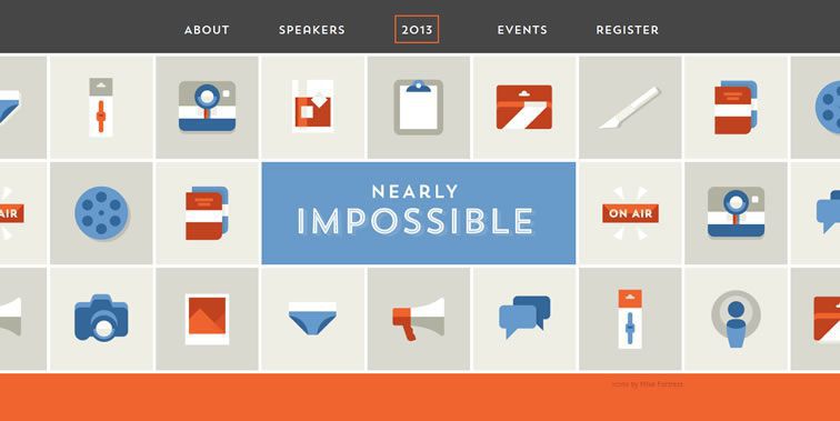 Nearly Impossible homepage clean modern responsive web inspiration