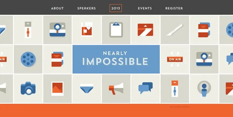 Nearly Impossible homepage clean modern responsive web inspiration