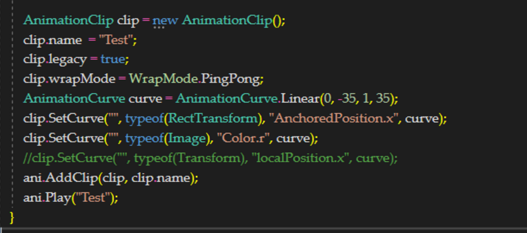 解决AnimationClip.SetCurve RectTransform Color参数 出现Missing！的情况