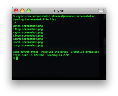 rsync screenshot