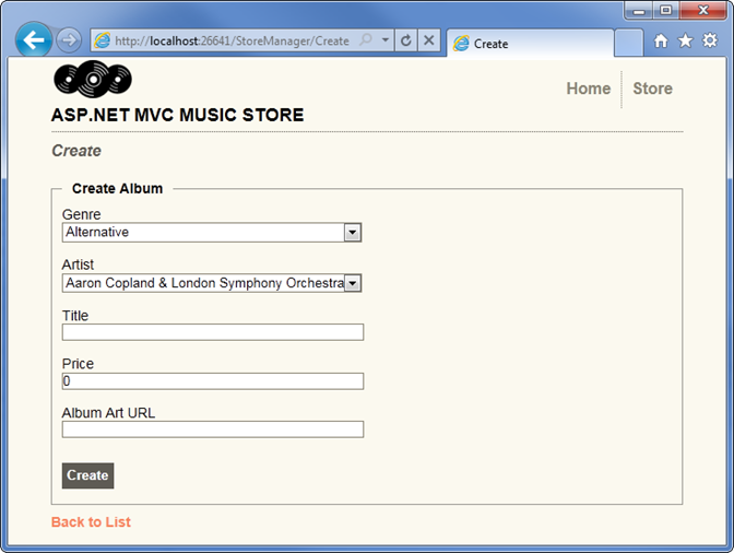 ASP.NET MVC Music Store教程（)：使用数据注释为模型进行验证 - firechun - firechun的博客