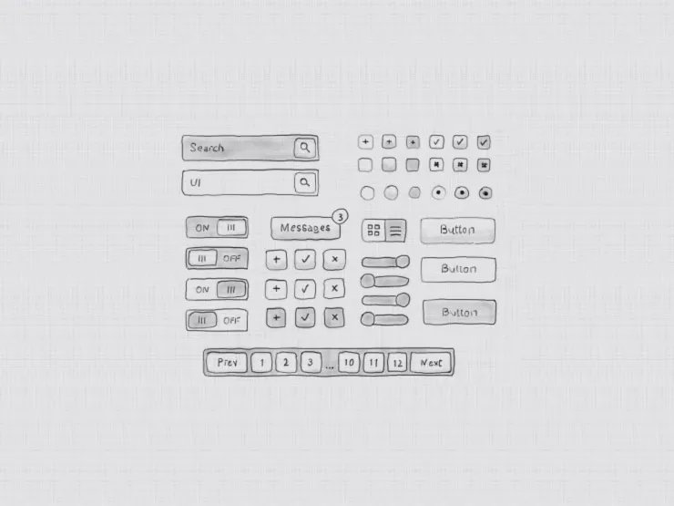 Hand Drawn UI Kit by Vladimir Carrer