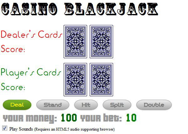 html5 blackjack 40 Addictive Web Games Powered by HTML5