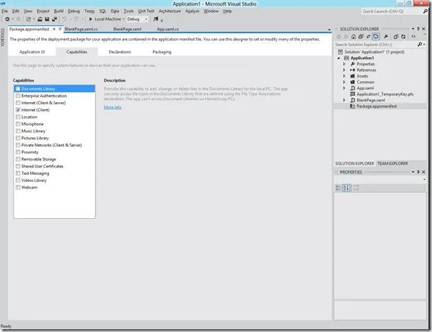 9.app manifest (capabilities)