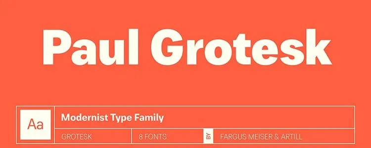 Paul Grotesk Modernist Type Family