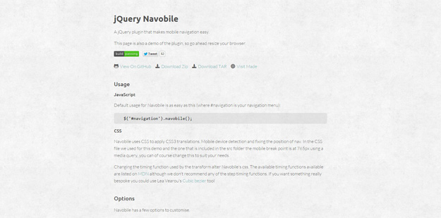 jquery navmobile