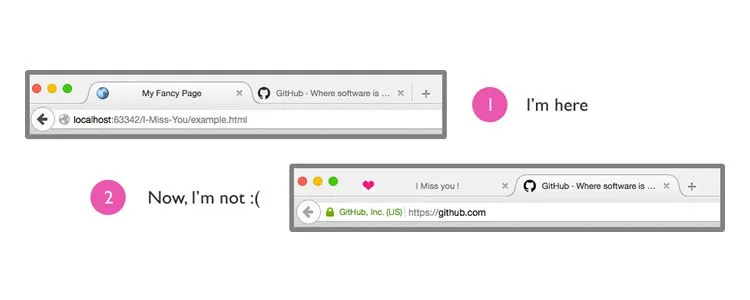 iMissYou.js jQuery plugin Change Title Favicon Page