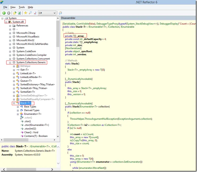 Stack Implement in .NET Stack Implement in .NET