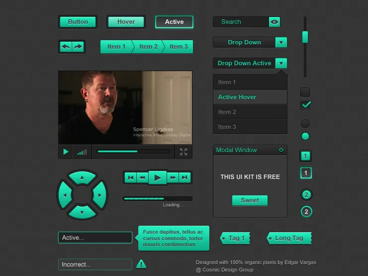 Free UI Kit by Edgar Vargas