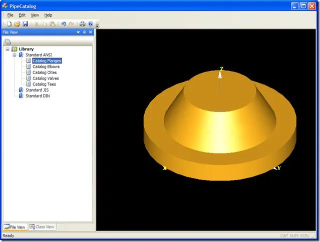 Flange in Shading mode