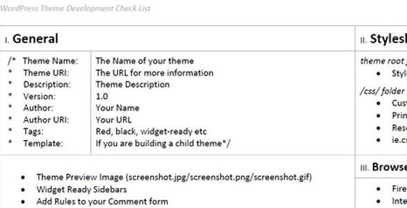 WordPress Theme Development Checklist