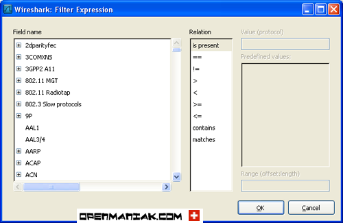 wireshark filter expression