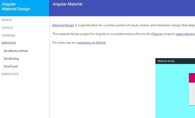 angular material design open source