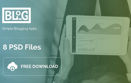 8 PSD Files for Blog Apps