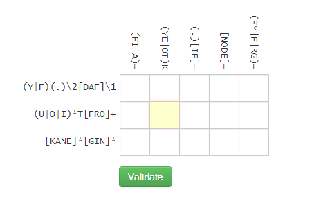 regex_crossword Regex Crosswork