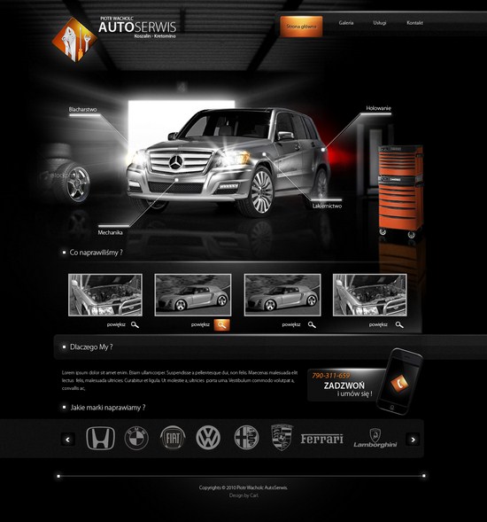 cars auto service website