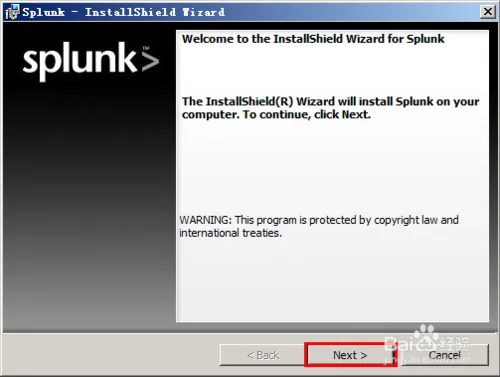 Windows上安装splunk