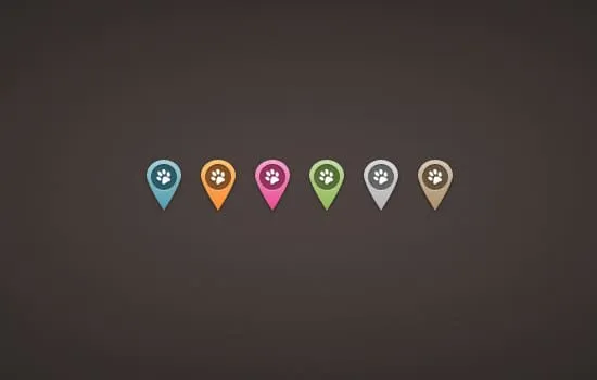 Map Location Pins (PSD)