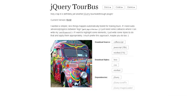 jquery tourbus