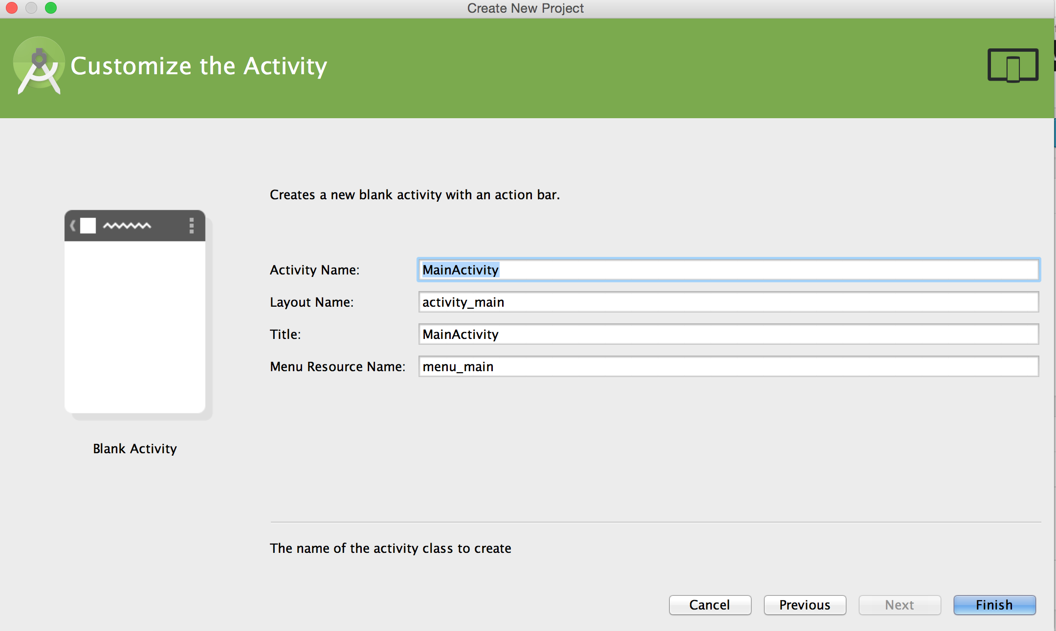 Blank activity. OSMAND Android Studio. Activity Bar. Customs activities.