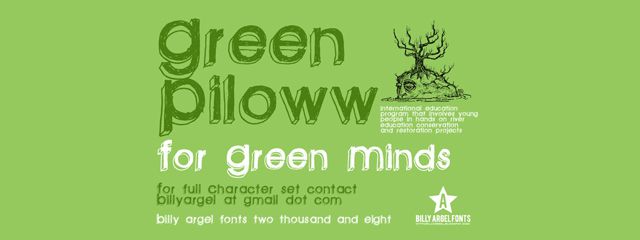 Green Piloww - Chunky & 3d Free Font