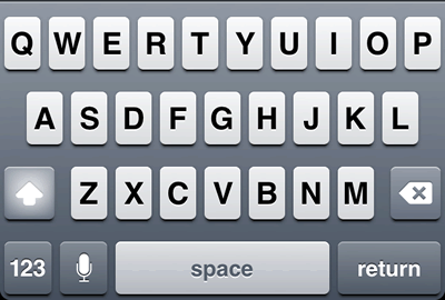 iPhone text keyboard