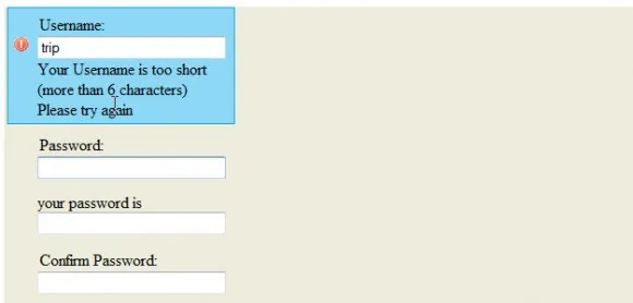 Simple jquery form validation