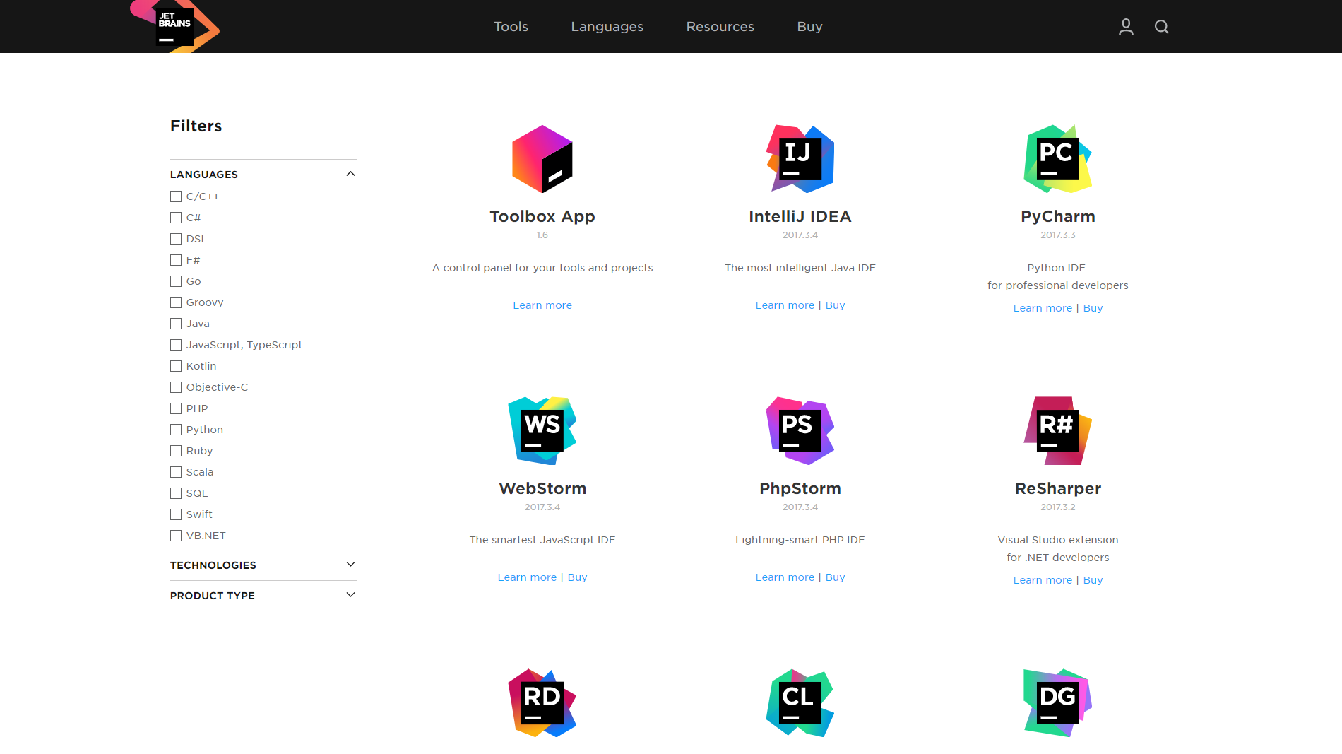 JetBrains products